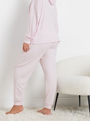 Yours Curve Pink Waffle Cuffed Joggers - Image 3 of 5