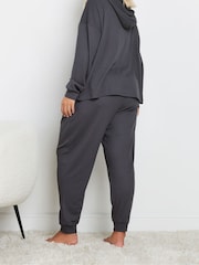 Yours Curve Charcoal Grey Waffle Cuffed Joggers - Image 3 of 4