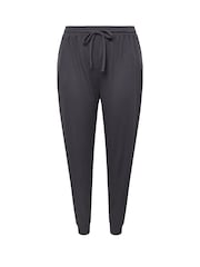 Yours Curve Charcoal Grey Waffle Cuffed Joggers - Image 4 of 4