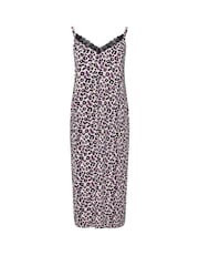 Yours Curve Purple Purple Leopard Print Soft Touch Midaxi Chemise - Image 5 of 5