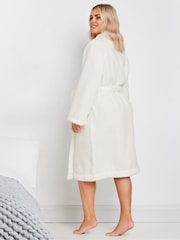 Yours Curve White Luxury Spa Collar Robe - Image 3 of 5