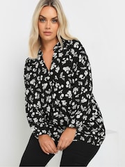 Yours Curve Black Textured Tunic - Image 4 of 5