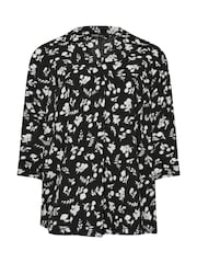 Yours Curve Black Textured Tunic - Image 5 of 5