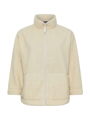 Yours Curve Cream Teddy Fleece Jacket - Image 5 of 5