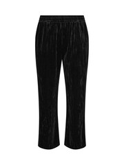 Yours Curve Black Velvet Wide Leg Trousers - Image 5 of 5