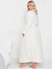 Yours Curve White Waffle Maxi Dressing Gown - Image 3 of 5