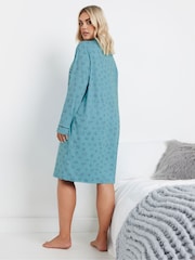 Yours Curve Blue Soft Touch Heart Nightshirt - Image 3 of 5