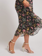 Yours Curve Black London Floral Shirt Dress - Image 5 of 6