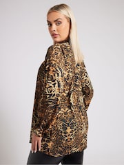 Yours Curve Brown London High Neck Blouse - Image 3 of 6
