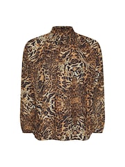 Yours Curve Brown London High Neck Blouse - Image 6 of 6