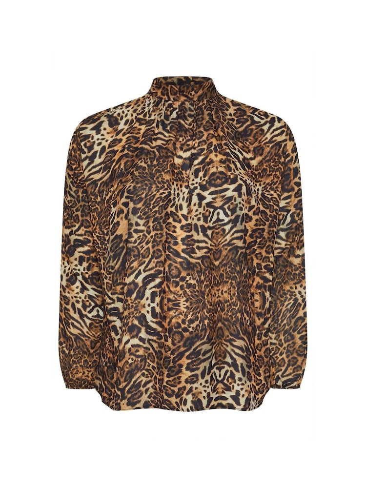 Yours Curve Brown London High Neck Blouse - Image 6 of 6