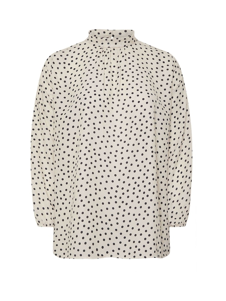Yours Curve White London High Neck Blouse - Image 5 of 5
