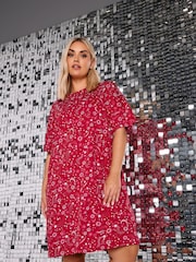 Yours Curve Red Starburst Sleep 100% Cotton Nighties - Image 3 of 5