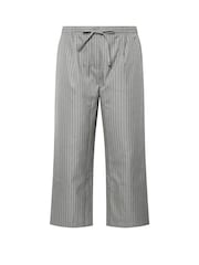 Yours Curve Grey Woven Pinstripe Wide Leg Trousers - Image 5 of 5