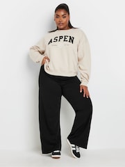 Yours Curve Black Wide Leg Yoga Trousers - Image 2 of 5