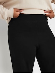 Yours Curve Black Wide Leg Yoga Trousers - Image 4 of 5