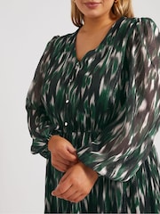 Yours Curve Black London Mark Making Shirt Dress - Image 4 of 5