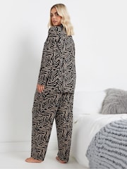Yours Curve Natural Soft Touch Zebra Pyjamas Set - Image 3 of 5