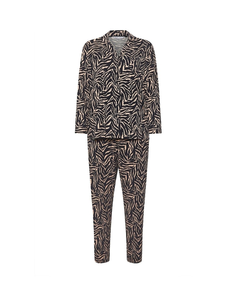 Yours Curve Natural Soft Touch Zebra Pyjamas Set - Image 5 of 5