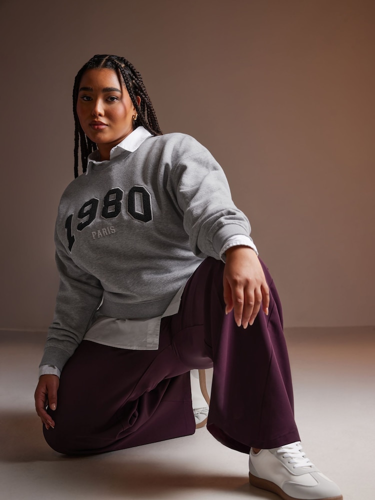 Yours Curve Red Pull On Seam Front Woven Wide Leg Trousers - Image 2 of 5