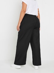 Yours Curve Black Woven Wide Leg Trousers - Image 3 of 5