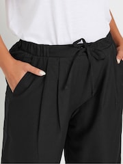 Yours Curve Black Woven Wide Leg Trousers - Image 4 of 5