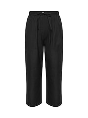 Yours Curve Black Woven Wide Leg Trousers - Image 5 of 5
