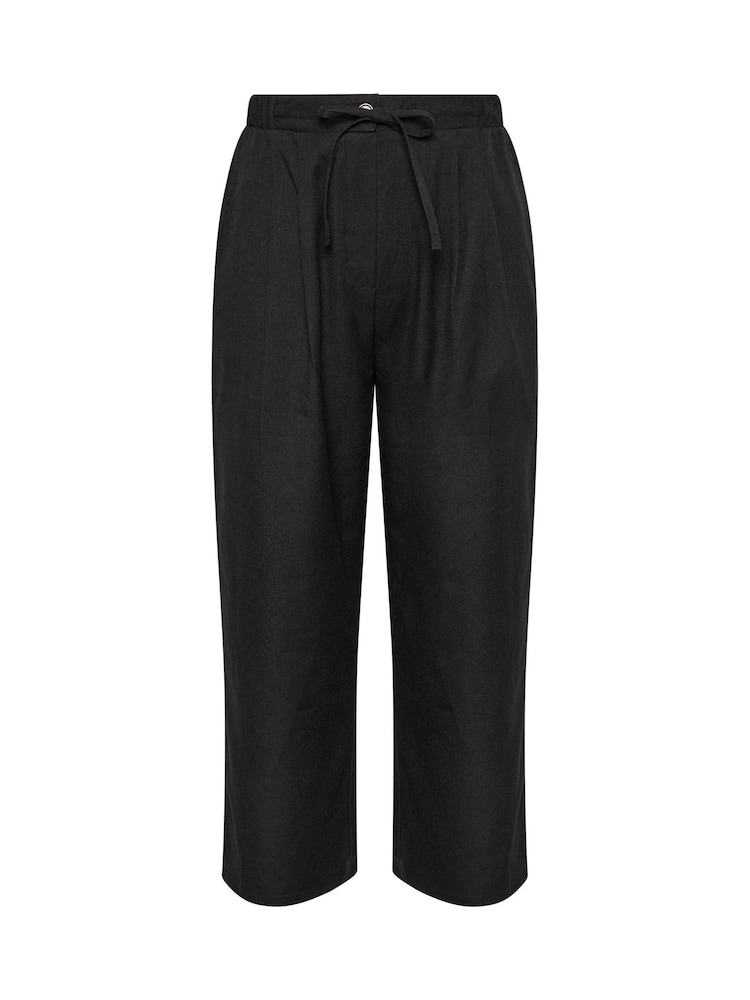 Yours Curve Black Woven Wide Leg Trousers - Image 5 of 5