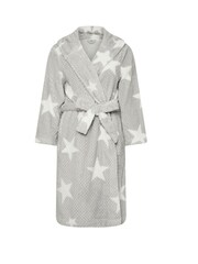 Yours Curve Grey Star Honeycomb Hooded Robe - Image 5 of 5