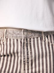 Neutral Stripe Straight Leg 100% Cotton Jeans - Image 5 of 9