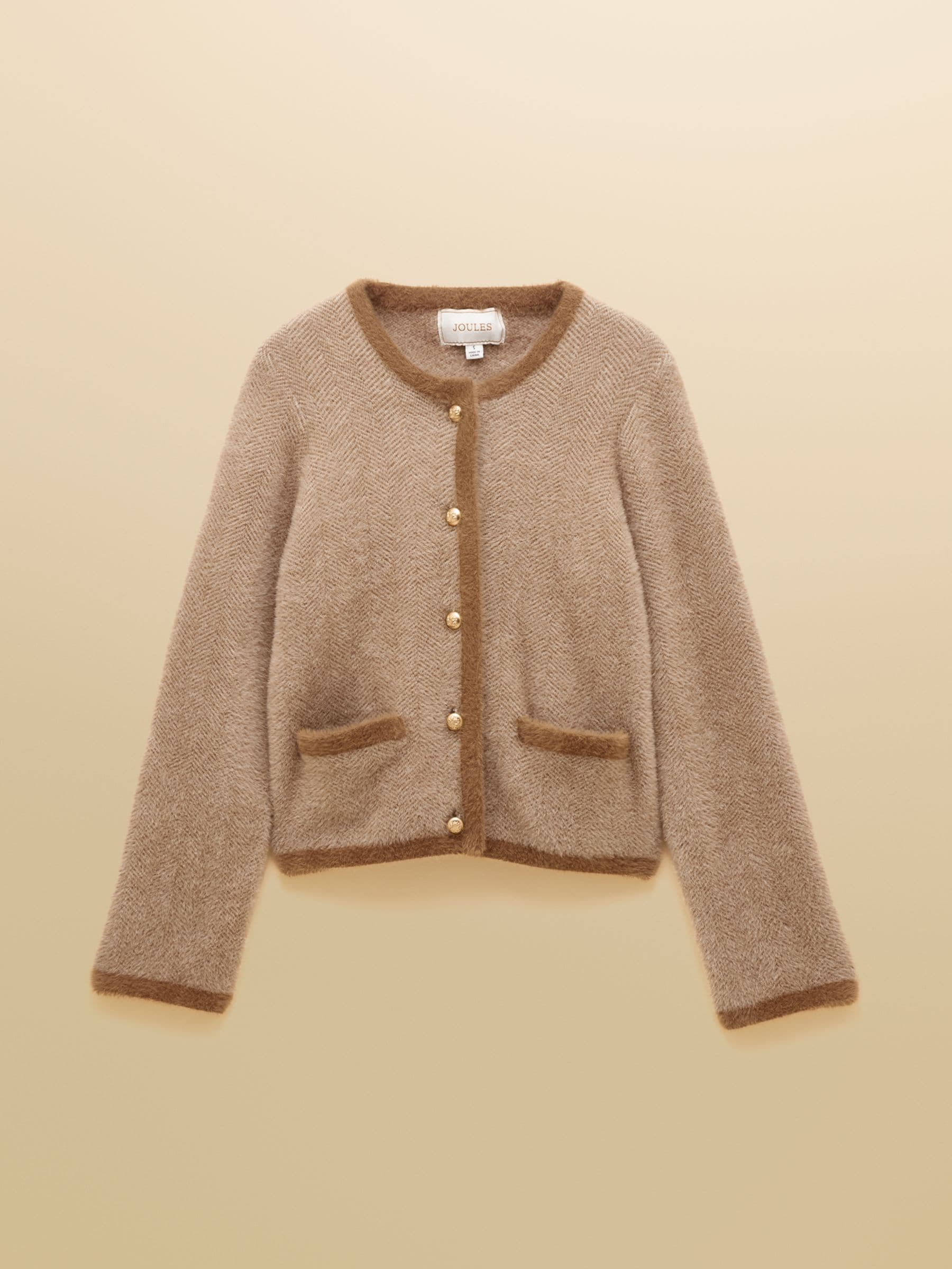 Buy Joules Super Soft Georgia Tan & Cream Herringbone Eyelash