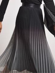 Joanna Hope Blue Mesh Pleated Skirt - Image 4 of 4