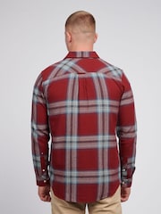 U.S. Polo Assn. Red Mens Ombre Check 100% Cotton Shirt - Image 4 of 9