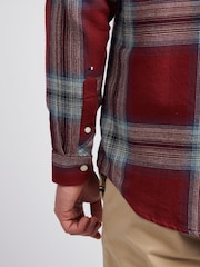U.S. Polo Assn. Red Mens Ombre Check 100% Cotton Shirt - Image 6 of 9