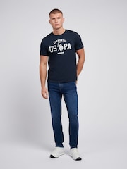 Blau - U.S. Polo Assn. Mens Authentic Graphic 100% Cotton T-Shirt - Bild 3 von 7