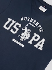 Blau - U.S. Polo Assn. Mens Authentic Graphic 100% Cotton T-Shirt - Bild 7 von 7