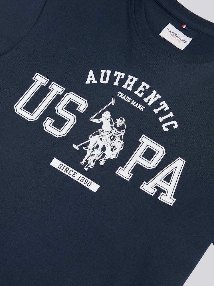 Blau - U.S. Polo Assn. Mens Authentic Graphic 100% Cotton T-Shirt - Bild 7 von 7