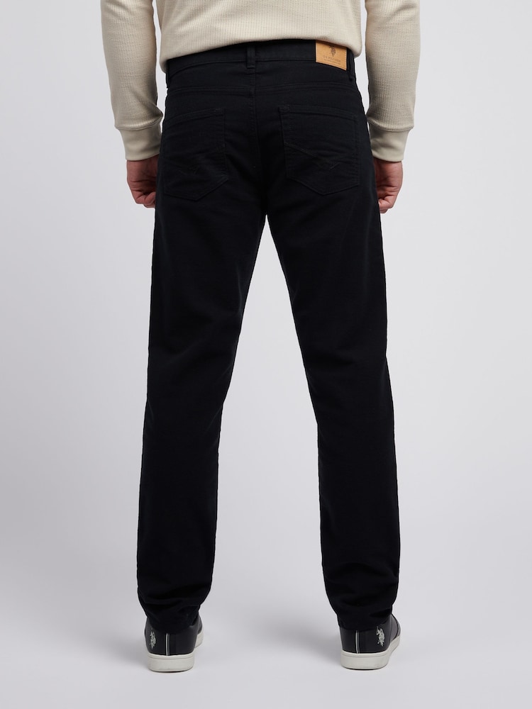 U.S. Polo Assn. Black Mens Moleskin 5 Pocket Trousers - Image 2 of 6