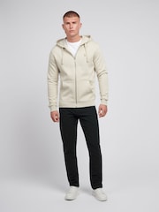U.S. Polo Assn. Cream Mens Classic Fit Double Horsemen Zip Hoodie - Image 3 of 4