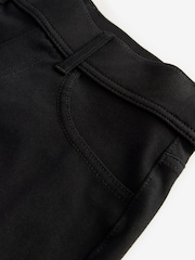 Black Wide Leg Denim Jersey Leggings - Image 6 of 7