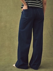 Rinse Blue Wide Leg Denim Jersey Leggings - Image 3 of 7