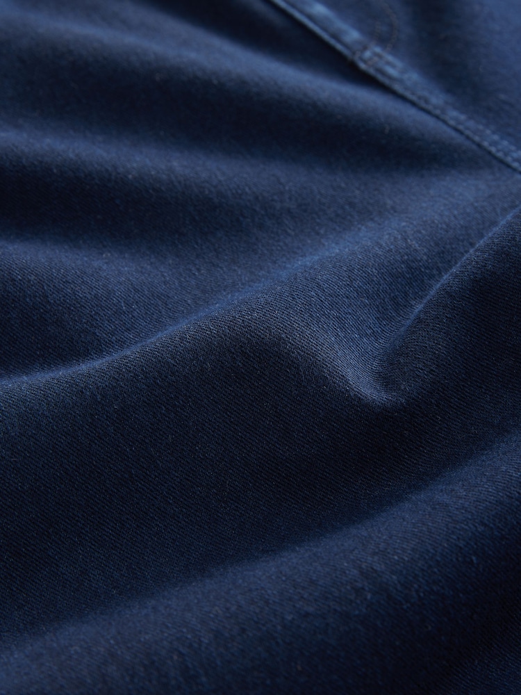 Azul índigo - Pantalones de denim con pernera ancha de punto - Imagen 8 de 8