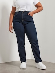 Yours Curve Blue Ruby Straight Leg Jeans - Image 1 of 12