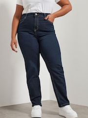 Yours Curve Blue Ruby Straight Leg Jeans - Image 10 of 12