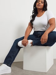 Yours Curve Blue Ruby Straight Leg Jeans - Image 11 of 12
