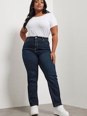 Yours Curve Blue Ruby Straight Leg Jeans - Image 12 of 12