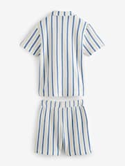 Baker by Ted Baker Textured Stripe Shirt T-Shirt and Shorts Set - Image 10 of 17