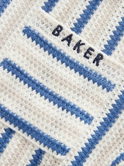 Baker by Ted Baker Textured Stripe Shirt T-Shirt and Shorts Set - Image 16 of 17