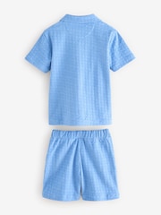 Baker by Ted Baker Синій Textured 100% Cotton сорочки та шорти Set - Image 8 of 10
