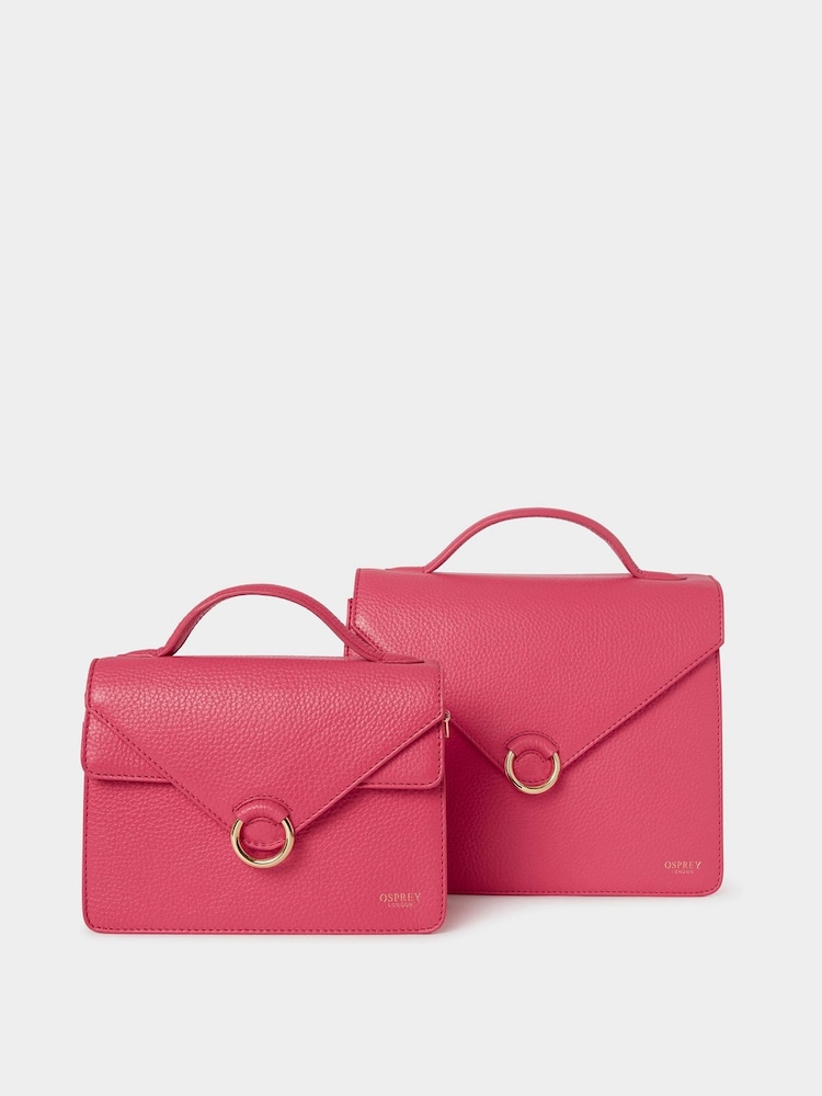 Osprey London Pink The Harper Leather Grab Bag - Image 4 of 7